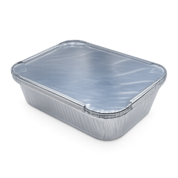 Set 6 tavite aluminiu + capace, 27x17cm, 2000cc