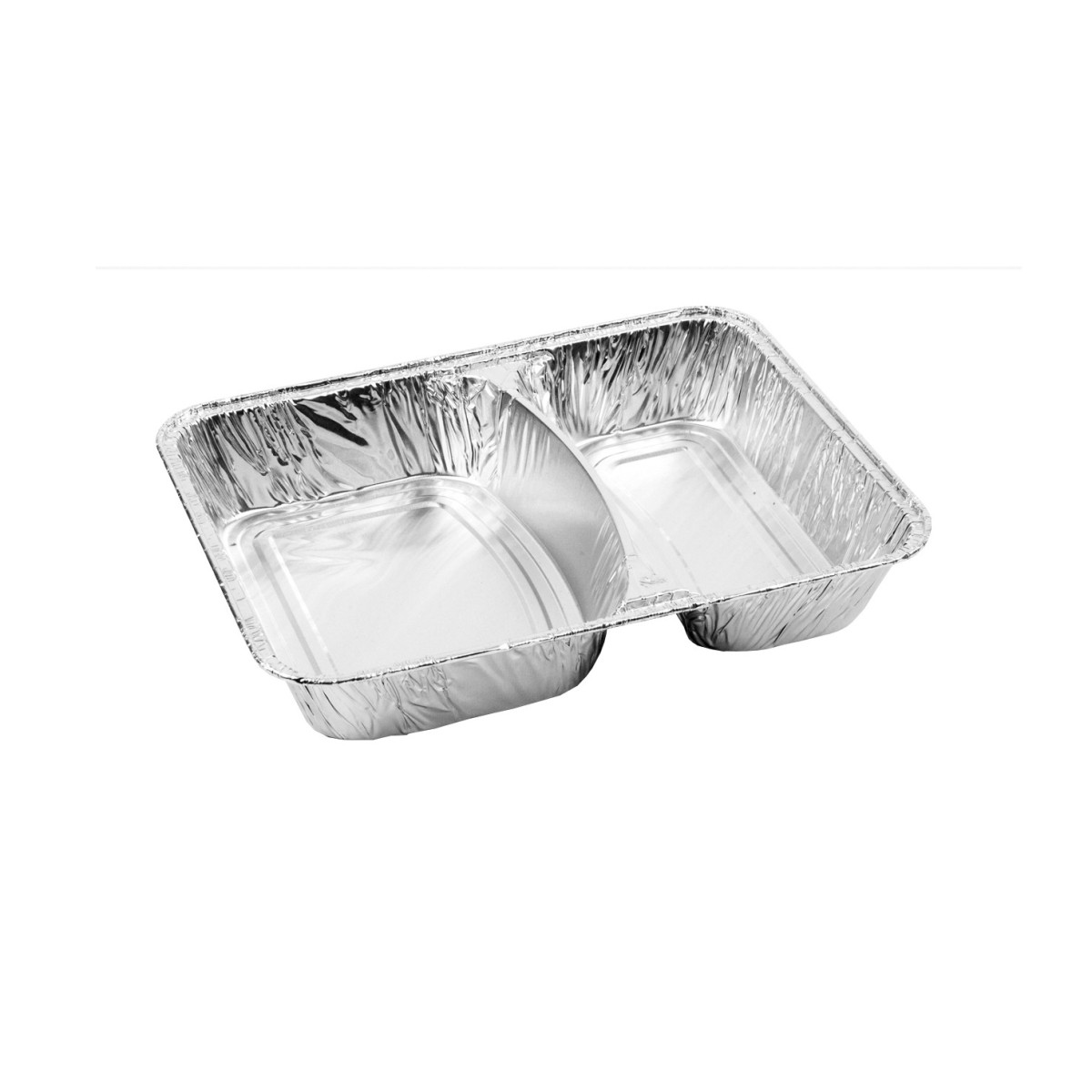 Caserola aluminiu meniu 2 compartimente 580/400cc